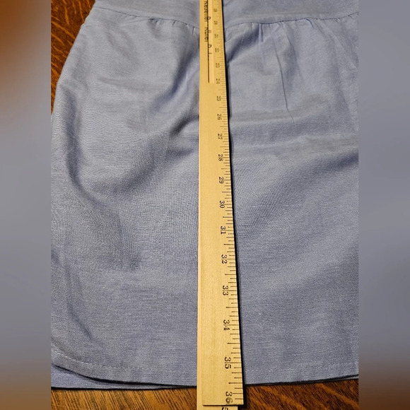 Midnight Sky Blue Tiered Linen Blend Long Skirt Women's Size Large NWT - Picture 10 of 11
